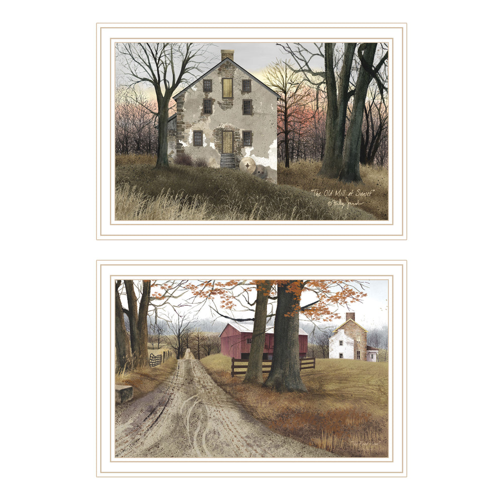 English Elm Trendy Decor 4u Billy Jacobs Two Piece Pastoral Framed Wall Art Set Farmhouse Prints B067P254115
