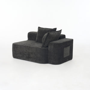 English Elm L Shaped Chenille Sectional with Deep Seats Modular Cloud Sofa for Living Room W3163S00104
