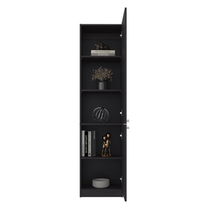 English Elm Home Vertical Freestanding Bookcase with Open Shelving and Enclosed Lower Cabinet B070P487565