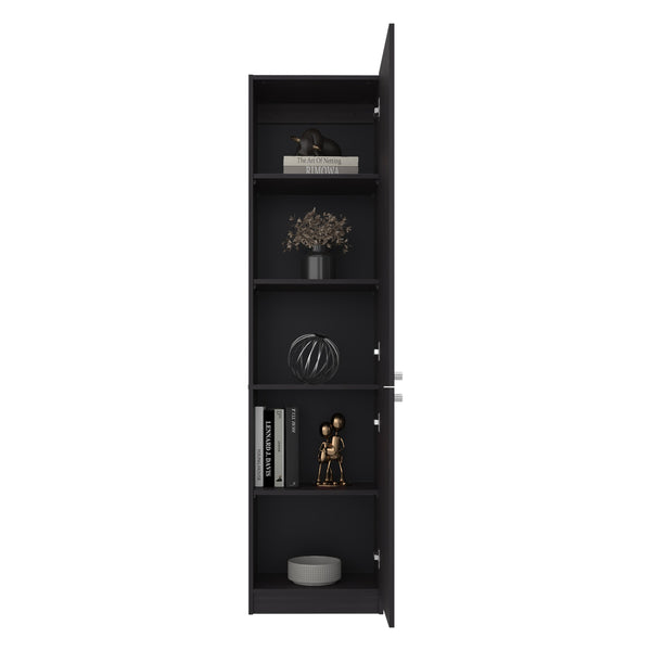 English Elm Home Vertical Freestanding Bookcase with Open Shelving and Enclosed Lower Cabinet B070P487565