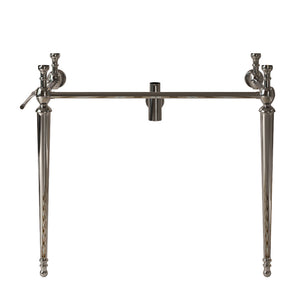 English Elm VICI 36" Freestanding Bathroom Console Iron Leg in Chrome with Detachable Towel Bar, Flat-Pack Assembly W2615P289876