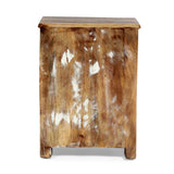 Christopher Knight Home® - Noble House - Offerman Boho Handcrafted Wood Nightstand, Natural And Distressed White