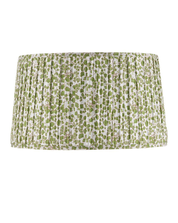 Currey & Company Maiden Tapered Lamp Shade - Ginkgo-inspired Pleated Design For A Chic And Stylish Home Decor Upgrade Green Cotton 0900-6001-currey-company