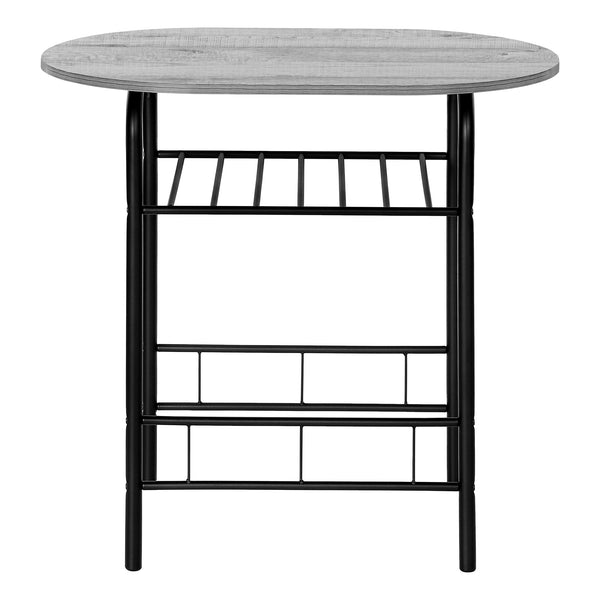 English Elm Dining Small 3-Piece Table Set for Apartments and Nooks — Easy-Clean Laminate Top, Space-Saving Chairs, Modern Design Grey 36 L x 24 W x 6 H B2710P218843