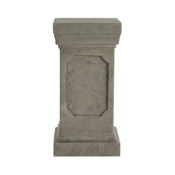 English Elm 19.25'' Mgo Square Column Pedestal Plant Stand for Indoor Outdoor Garden Spaces N772P334166G
