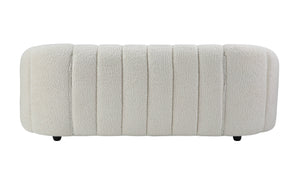 English Elm Osmash Plush White Teddy Sherpa Sofa with Full Foam Seat, Sturdy Larch Wood Frame, 70" Seat B2726P265299