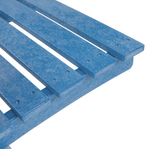 English Elm Grandcourt Recycled Hdpe Outdoor Folding Chair with Marine Grade Hardware for Patio Use Blue B2745P409671