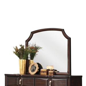 English Elm Lancaster Espresso Finish Mirror with Sleek Unbeveled Glass, Durable Wood Frame, Modern Wall Accent B2726P261224