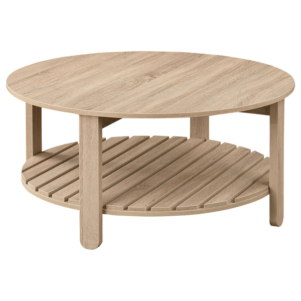 English Elm Hermosa Rustic Open Shelf Coffee and End Table Set for Farmhouse Living Rooms B062S01522