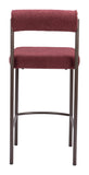 Livorno Counter Stool - Set of 2 Red & Bronze 109813 Zuo Modern