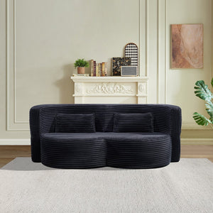 English Elm Folding Floor Futon Sofa Sleeper in Plush Teddy Velvet for Studio or Guest Rooms W3739P368636