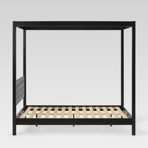 Isla Queen Canopy Bed Frame - Modern Minimalist Boho Design with Durable Solid Wood Construction