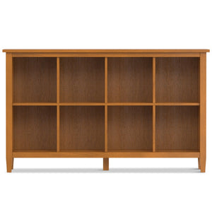 English Elm Warm Shaker 8 Cube Storage Pine Console Table Light Brown 8 Cubbies Hand-Finished Solid Wood 60.8" Wide B136P284184