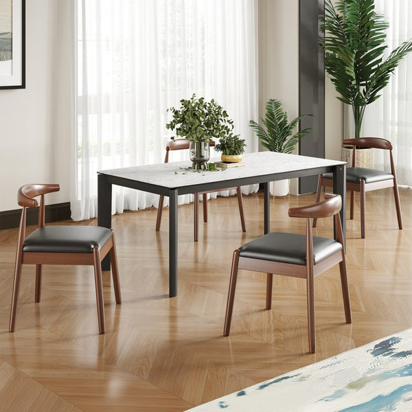 English Elm Weave Dining Chairs Set Of 2 - Mid-Century Modern Oak Frame With Handwoven Seat For Stylish Dining T3623P371954-GIGA