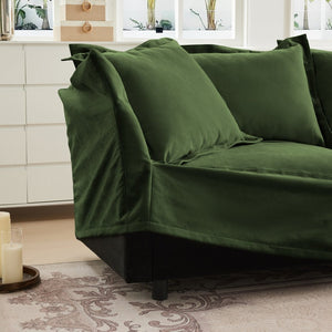 English Elm Slipcovered Modular U-Shape Sectional Sofa With Plush Chenille, Deep Seats & Washable Covers For Comfort W3041S00053-GIGA