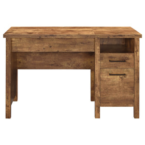 English Elm Chicolm Rustic Nutmeg Lift Top Office Desk with Lift-Top Storage, Standing Height, Drawer & File Cabinet B062P337738