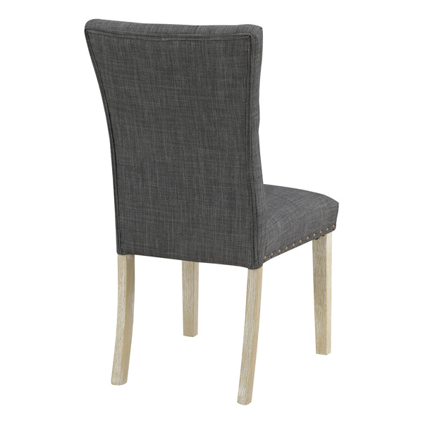 OSP Home Furnishings Preston Dining Chair  - Set of 2 Charcoal