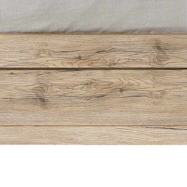 English Elm Miquell Queen Bed with Raised Molding Trim and Tapered Legs, Solid Frame, 660lb Capacity, Low Profile Natural 66 L x 28 W x 7 H B2726P254735