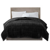 Madison Park Coleman Casual Reversible HeiQ Smart Temperature Down Alternative Blanket MP51-8194 Black