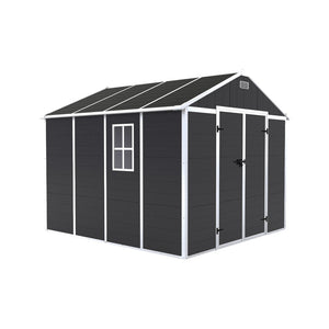 English Elm Campcraft 8x8 Ft Resin Storage Shed Thick Pp Panels Lockable Door Uv Resistant Outdoor W1598S00024