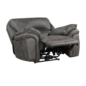 English Elm Plush Microfiber Rocker Recliner with Solid Wood Frame and Pocket Coil Cushioned Seat B011P230403