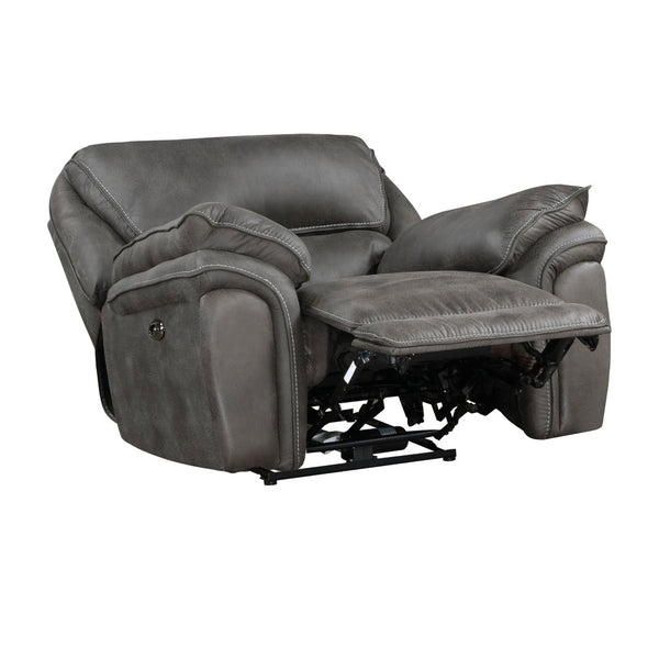 English Elm Plush Power Reclining Sofa Set 3 Piece Microfiber Living Room Usb Charging Suite Gray B011S01288