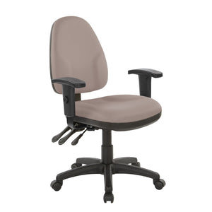 OSP Home Furnishings Dual Function Ergonomic Office Chair with Lumbar Support Foam Seat and Adjustable Arms 36427-R103