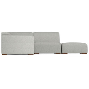 English Elm Rex Handcrafted Right Sectional Sofa with Ottoman — Eco-Friendly Performance Fabric, Durable Comfort Gray B136P199208