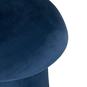 Crestview Collection Modern Velvet Ottoman: Stylish Mushroom-inspired Accent With Hidden Storage For Chic Living Spaces Navy Solid Wood Evfzr3907blu
