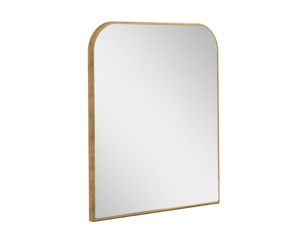 Sunpan CALABASAS Wall Mirror - Handcrafted Rustic Oak Frame, Minimalist Design for Modern and Farmhouse Decor 110175