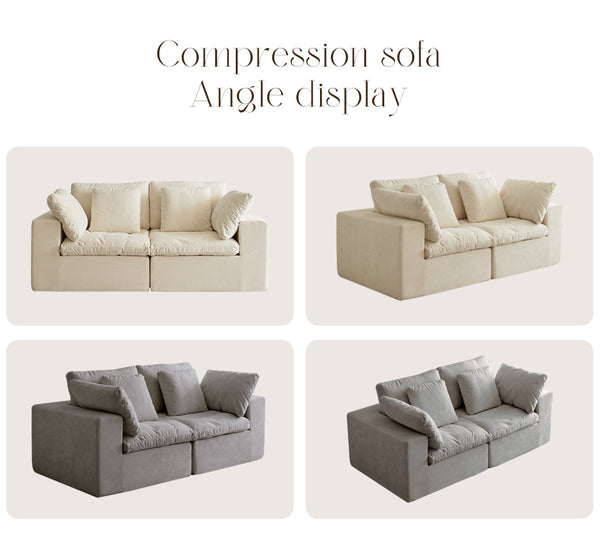 English Elm Modular Sectional Sofa - Versatile Sherpa Corduroy Couch With Space-Saving Design For Any Room W3622S00002