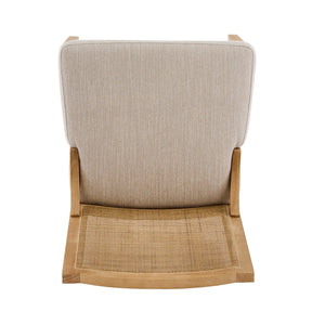 English Elm Christopher Knight Home® - Upholstered Dining Chair Set Of 4 With Natural Cane Backs, Soft Beige Seats & Durable Rubber Wood Legs N768P367152N_4