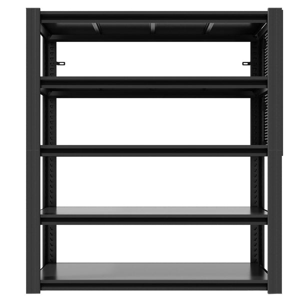 English Elm 72"h Five Tier Steel Garage Shelving Rack with Pegboard Adjustable Heavy Duty T2398P463332