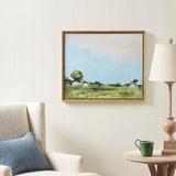 Martha Stewart Across The Plains 2 Traditional Abstract Landscape Framed Canvas Wall Art MT95C-0023 Multi