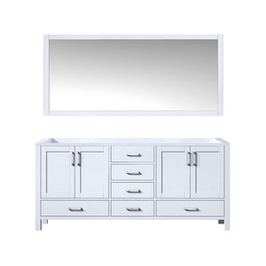 English Elm White Double Bath Vanity Set With 72" Countertop Space, Elegant Mirror & Ample Storage Solutions B2731S00518-GIGA