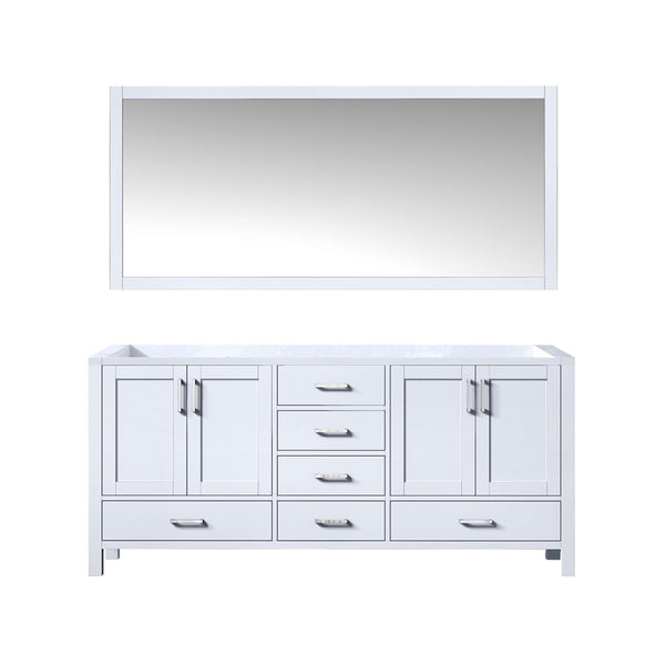 English Elm White Double Bath Vanity Set With 72" Countertop Space, Elegant Mirror & Ample Storage Solutions B2731S00518-GIGA