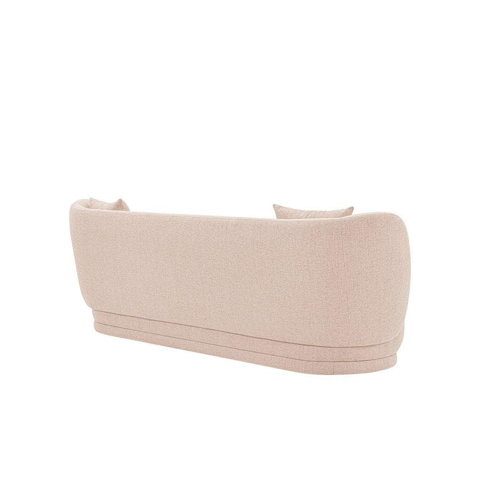 English Elm Siri 93" Upholstered Sofa with Pine Frame, Linen-Weave Fabric, High-Density Foam, 880lb Capacity Wheat B365P398112