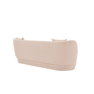 English Elm Siri 93" Upholstered Sofa with Pine Frame, Linen-Weave Fabric, High-Density Foam, 880lb Capacity Wheat B365P398112