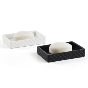 English Elm One Four-piece Resin Bath Set with Diamond Texture and Antimicrobial Onyx Finish B035P437555