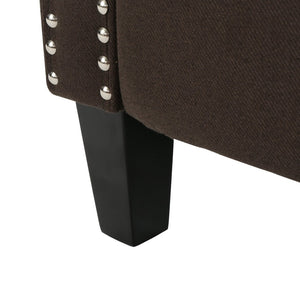 English Elm Classic Club Chair in Dark Grey Fabric with Birch Legs and Push Back Recline 61371.00COF