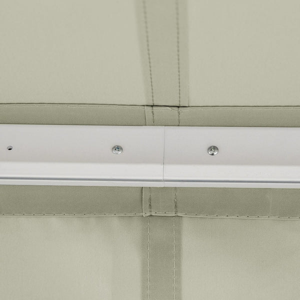 English Elm Outsunny 8' X 7' Manual Retractable Patio Awning - Stylish Sun Shade For Decks, Windows & Doors W2225P174227-GIGA