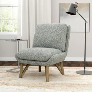 English Elm Wallace & Bay - Gray Armless Accent Chair — Pewter Contemporary Solid Wood Seat, Low-Maintenance, Stylish Home Accent B2709P212456