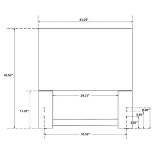 English Elm Sand Upholstered Twin Headboard Tailored Welt Border Pine Frame Minimalist Bedroom B062P153892