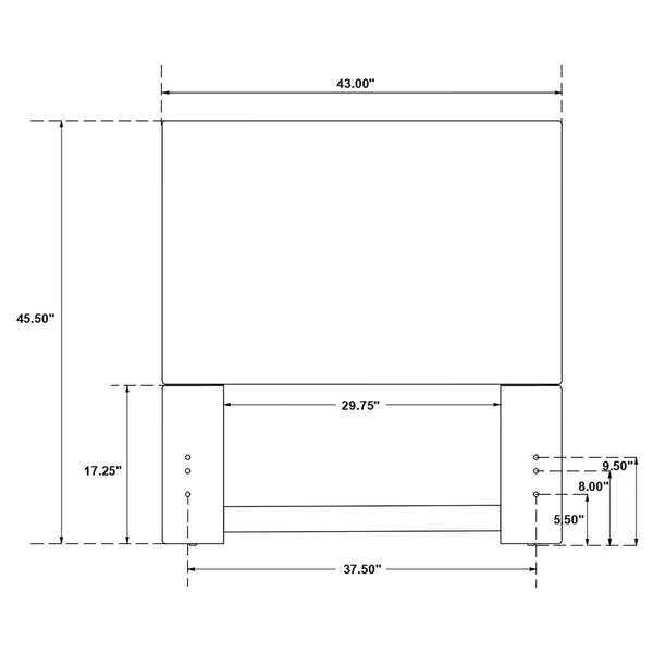 English Elm Sand Upholstered Twin Headboard Tailored Welt Border Pine Frame Minimalist Bedroom B062P153892