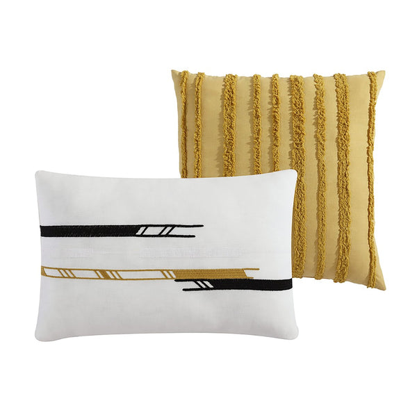 English Elm Riverbrook Home Whitten 6-Piece Ivory Comforter Cover Set For A Stylish & Cozy Bedroom Retreat B340P342015-GIGA