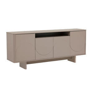 English Elm Ella 71" Sideboard with Soft-Close Doors, Adjustable Shelves, 9 Cubby Spaces & Modern Sled Legs Mocha B365S00109