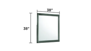 English Elm Blaze Large Modern Wood-Framed Mirror for Bedroom or Dresser — Sleek Clean Lines, Durable Craftsmanship Metallic Grey B009P286643