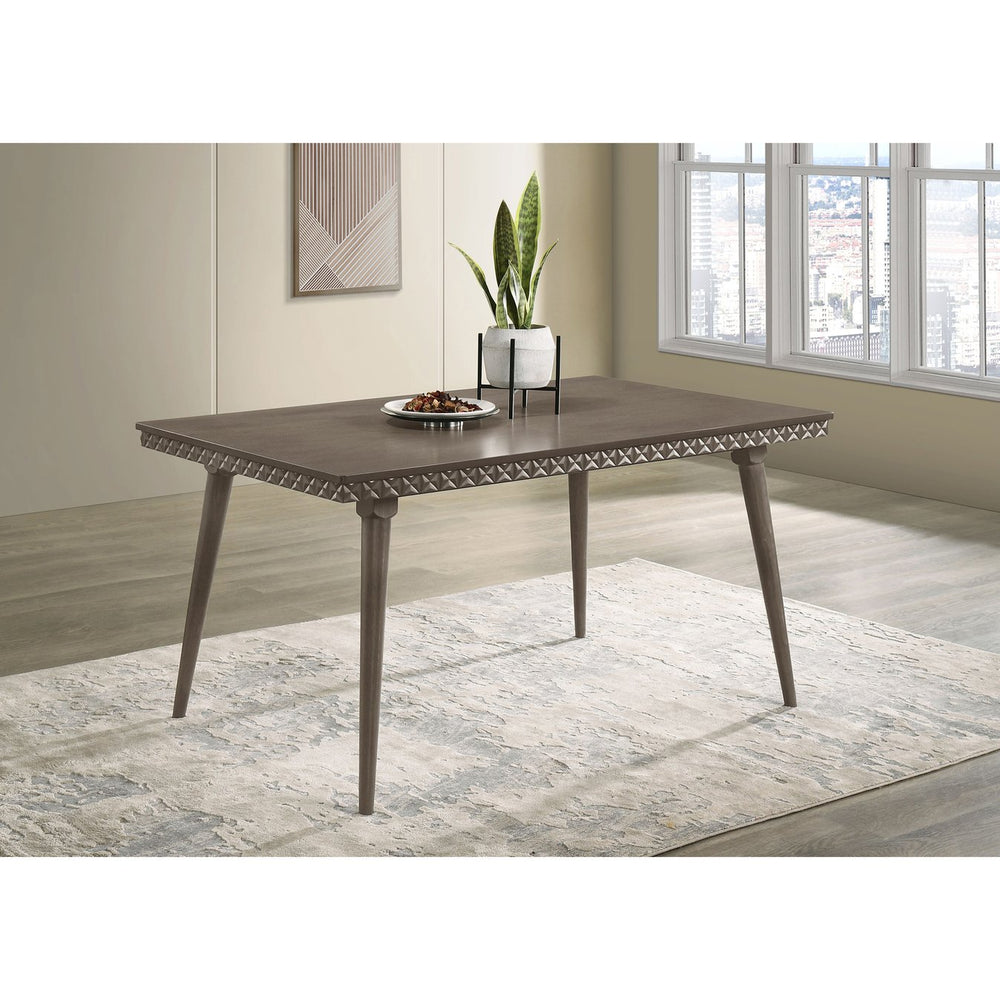 English Elm Perkins Sculptural Okume Veneer Dining Table with Tapered Legs for Family Gatherings B062P447963