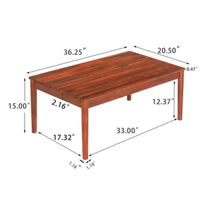 English Elm Christopher Knight Home® - BRYAN Acacia Coffee Table in Mahogany Finish – Rustic Outdoor 36.25" x 20.5" Durable Hardwood Design N776P288482K