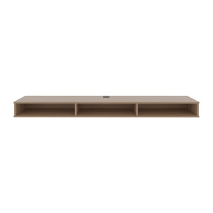English Elm Luft 71" Floating TV Stand with 3 Shelves, Wall-Mounted Media Console, Cable Management Oak B200P286948